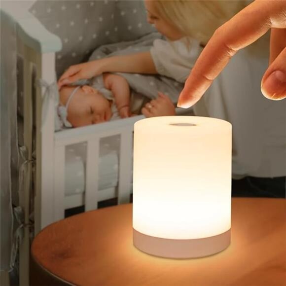 Touch Night Light for Baby Nursery, Small Cordless Lamp, Dimmable Portable - Picture 7 of 7